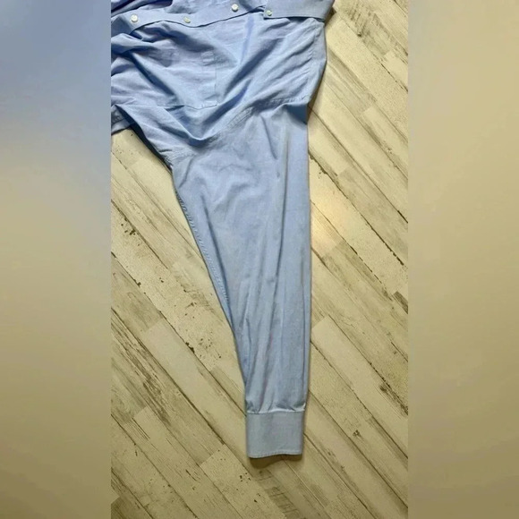 TAILORBYRD Shirt Mens XXl Long Sleeve Button Down Light Blue Solid - Picture 7 of 14